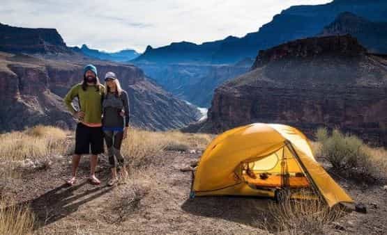 Catherine Gregory camping in the higher altitude of mountains with her boyfriend, Andrew Coconato. What is Catherine's age as of 2021?